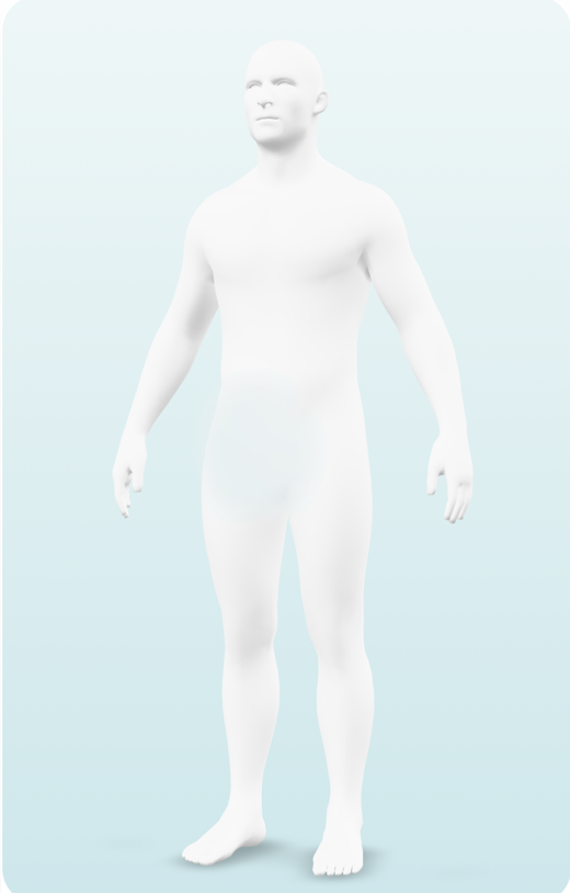 3D body model — tap where it hurts to start the test